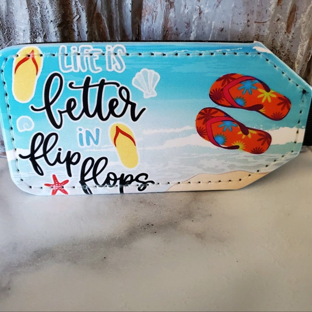 Life is Better in flip flops Keychain